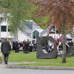 17. mai 2016 på Kyrkjeflaten, med snudd scene. (Foto: Kjetil Vasby Bruarøy)