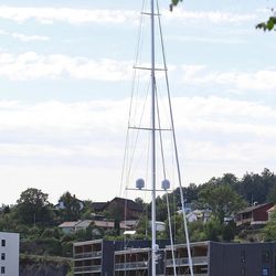 Masta er heile 57 meter høg. (Foto: Kjetil Vasby Bruarøy)