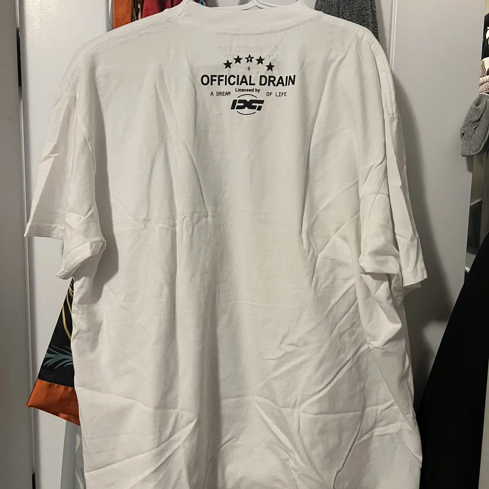 Drain / Strawberry Alien Tee (White/Black) (US) — image 2 of 3
