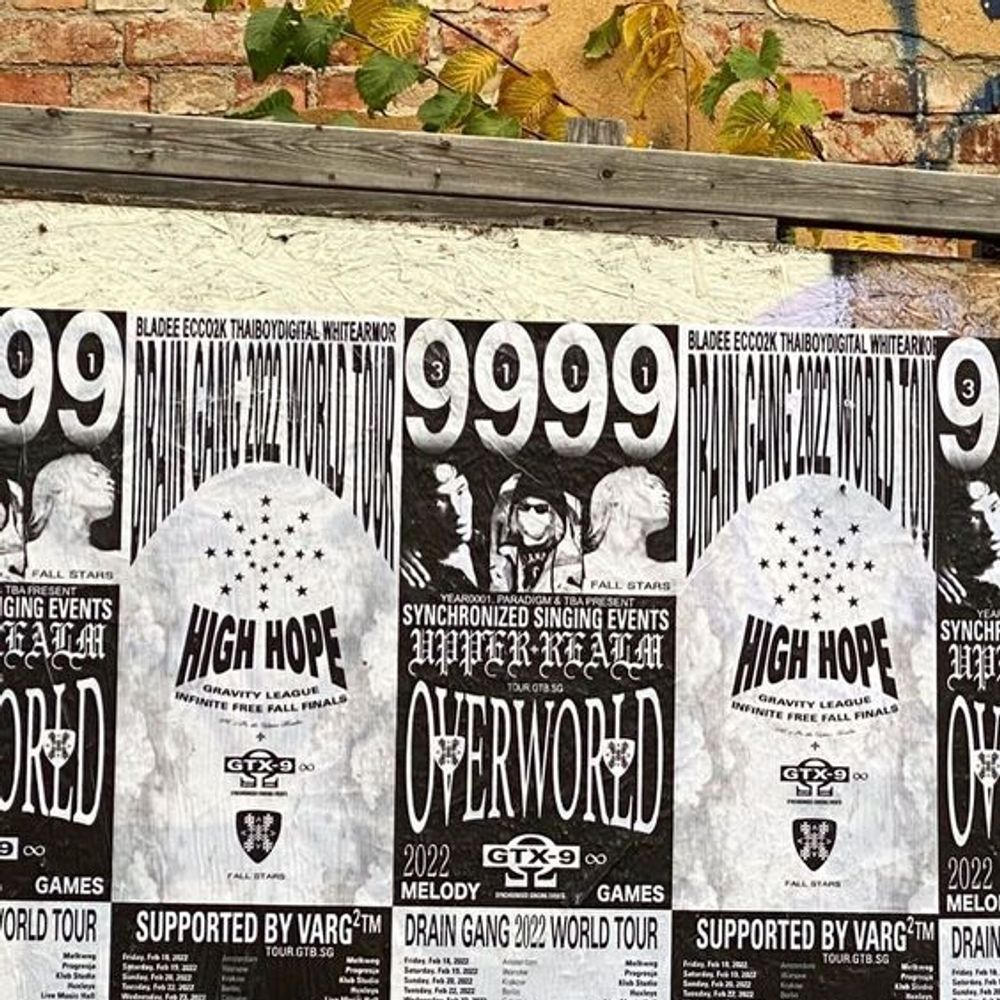 Drain Gang 2022 World Tour Promotional Poster — image 2 of 3