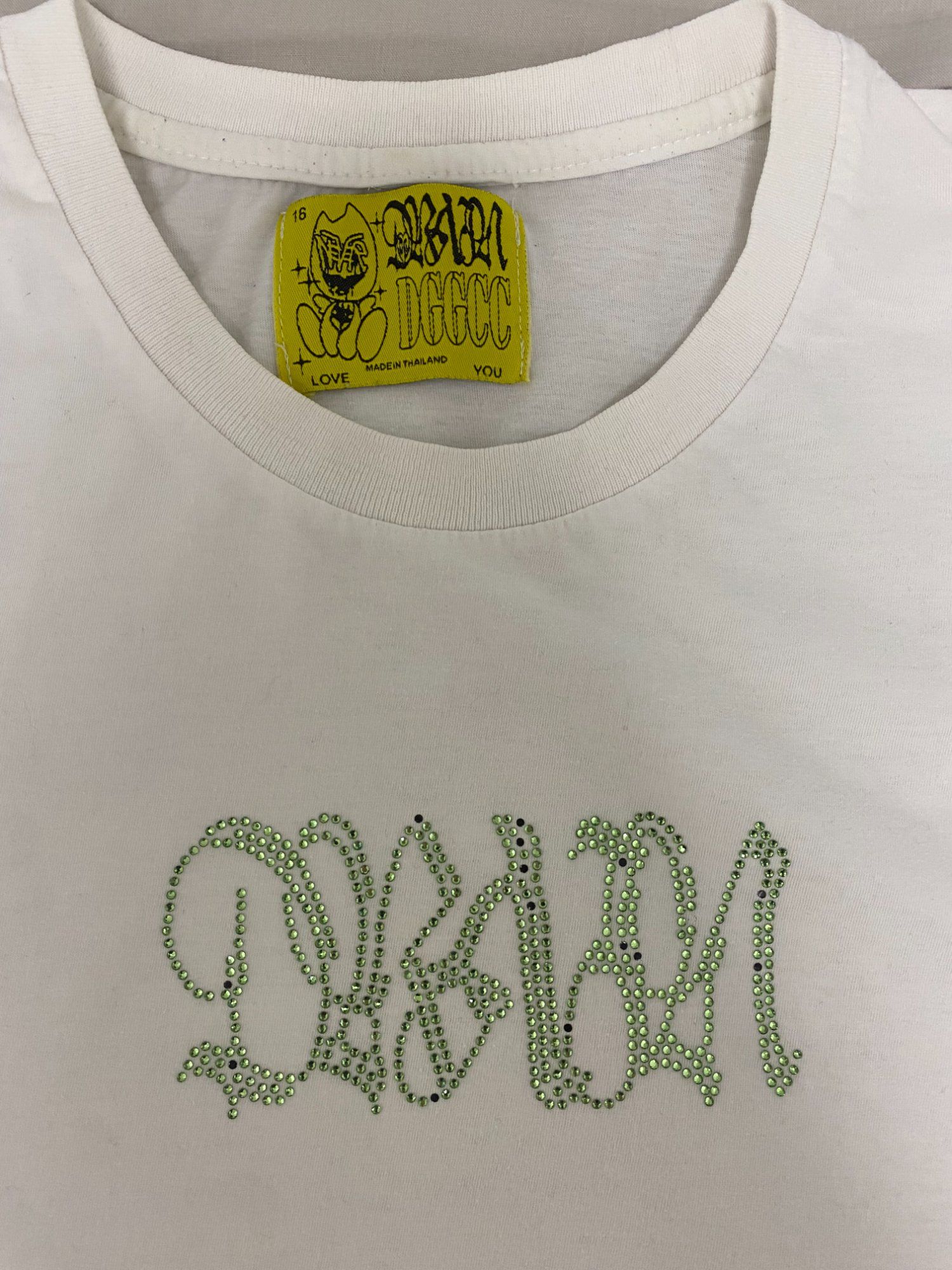 Drain Rhinestone Tee (White) — image 2 of 5