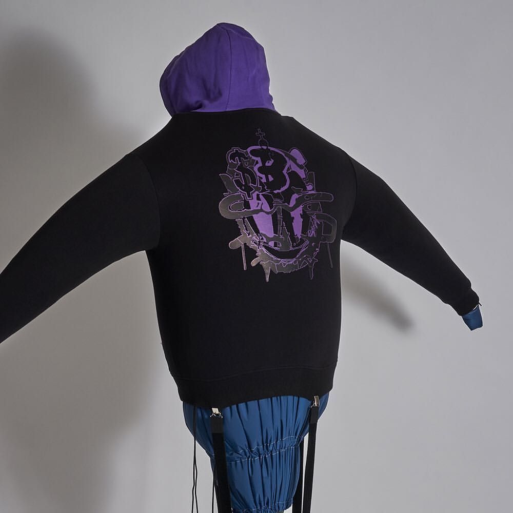 Sadboys Gear SBG Zip hoodie 001 (Black/Purple) — image 2 of 3