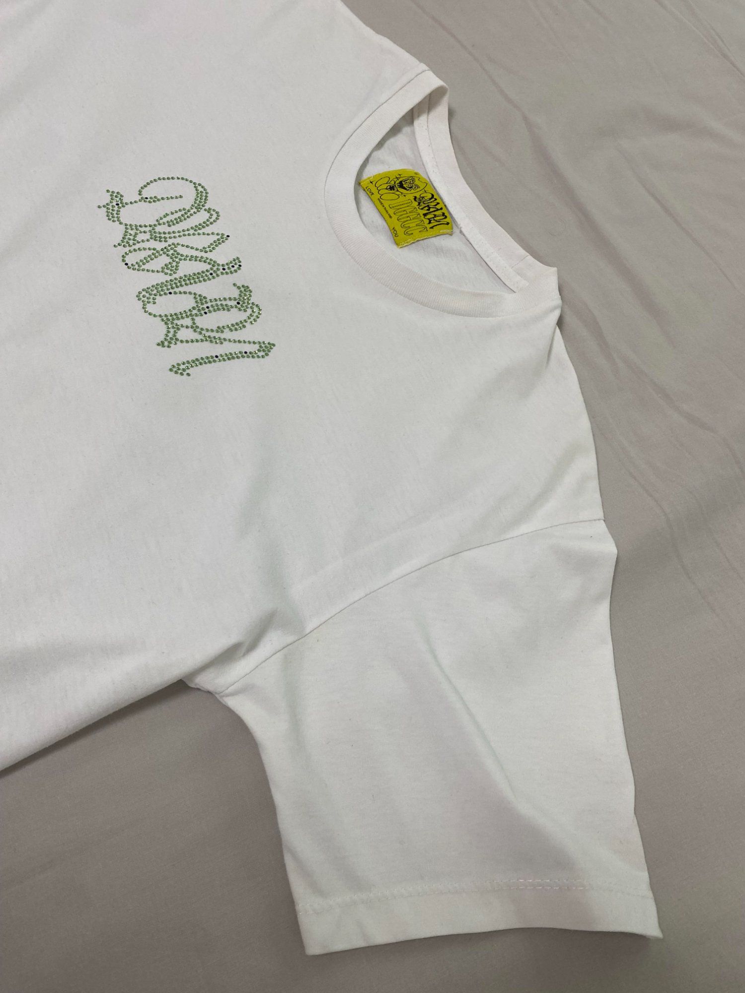 Drain Rhinestone Tee (White) — image 5 of 6
