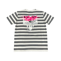 D-9 Striped Tee (White/Navy) - Thumbnail 2