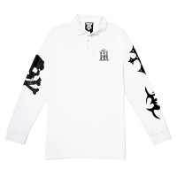 SNOWMOON ☆ Bank of Star Polo Longsleeve Bank of Star Polo Longsleeve (White) - Thumbnail 1