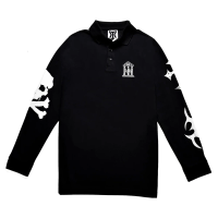 SNOWMOON ★ Bank of Star Polo Longsleeve Bank of Star Polo Longsleeve (Black) - Thumbnail 1