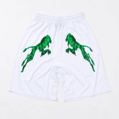Green Lion / The Fool Basketball Shorts (White)