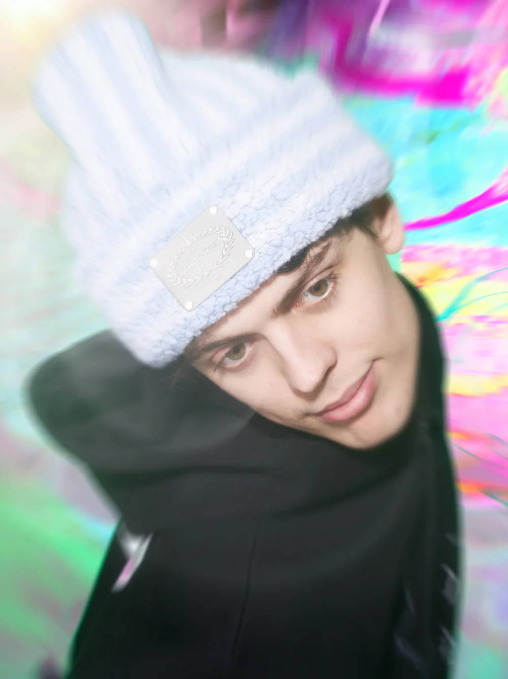 Sadboys Gear SBG 001 Beanie (White-light blue stripe)