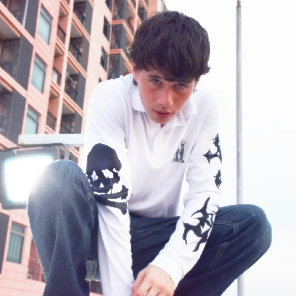 SNOWMOON ☆ Bank of Star Polo Longsleeve Bank of Star Polo Longsleeve (White) — image 8 of 10