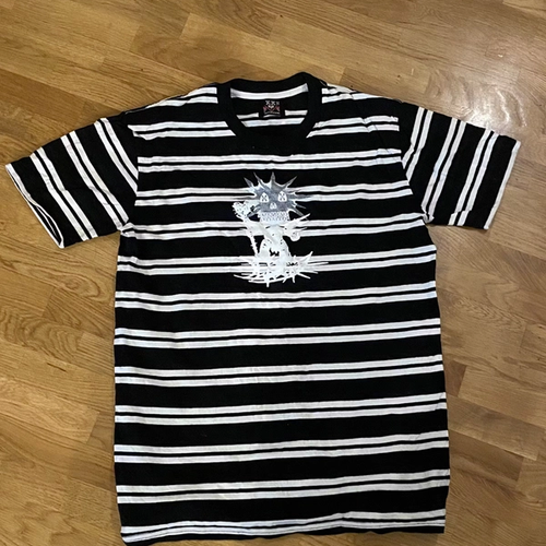 D-9 Striped Tee (White/Black)