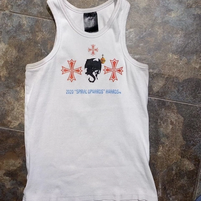 Spiral Upwards Tank Top (White)