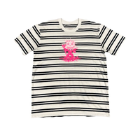 D-9 Striped Tee (White/Navy) - Thumbnail 1