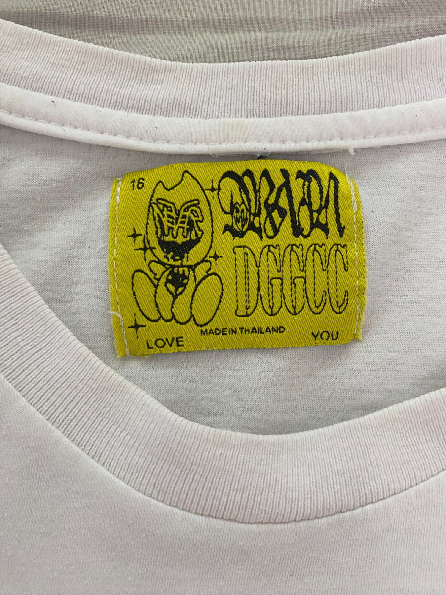 Drain Rhinestone Tee (White) — image 3 of 6