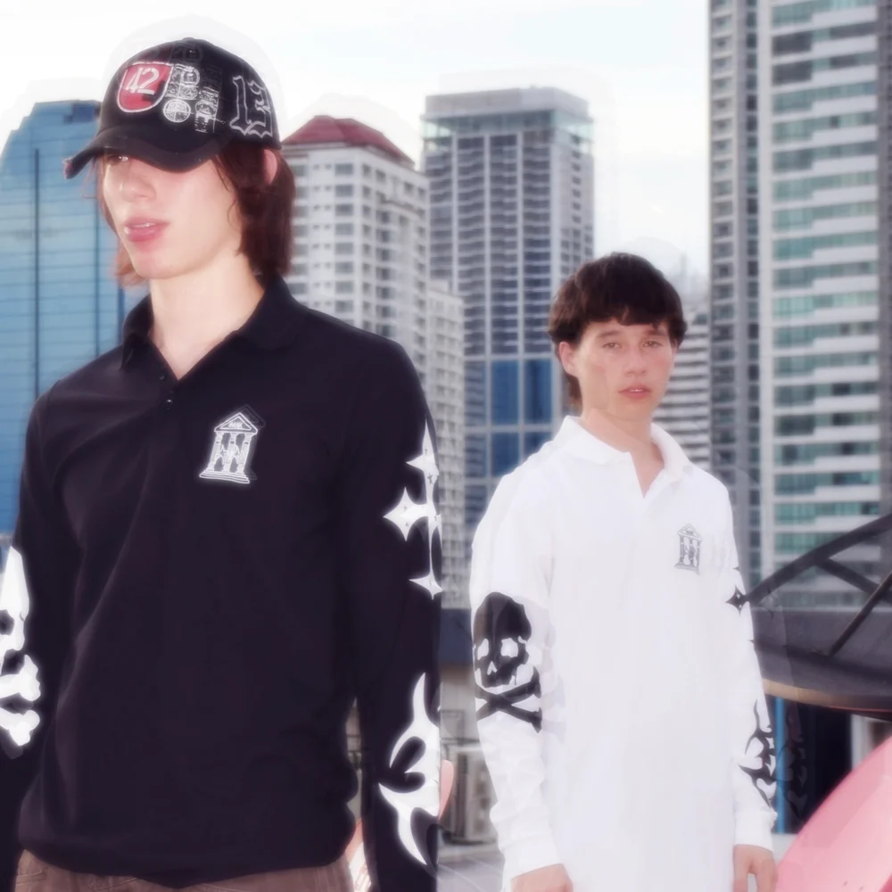 SNOWMOON ★ Bank of Star Polo Longsleeve Bank of Star Polo Longsleeve (Black) — image 5 of 7