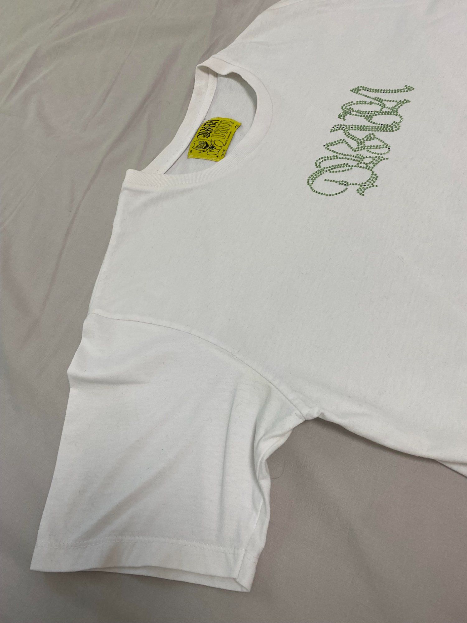 Drain Rhinestone Tee (White) — image 4 of 6