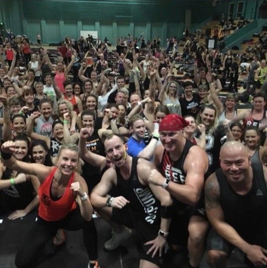 Kenneth Mose foran et udsolgt BODYPUMP-hold i DGI Byen, 2017