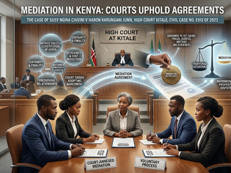 Mediation in Kenya and Why Courts Uphold Mediation Agreements