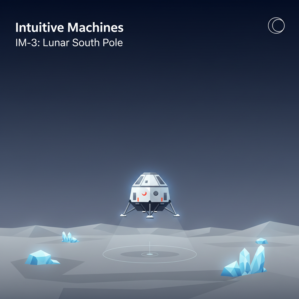 Intuitive Machines IM-3 Mission: Pioneering Lunar South Pole Exploration with International Payloads
