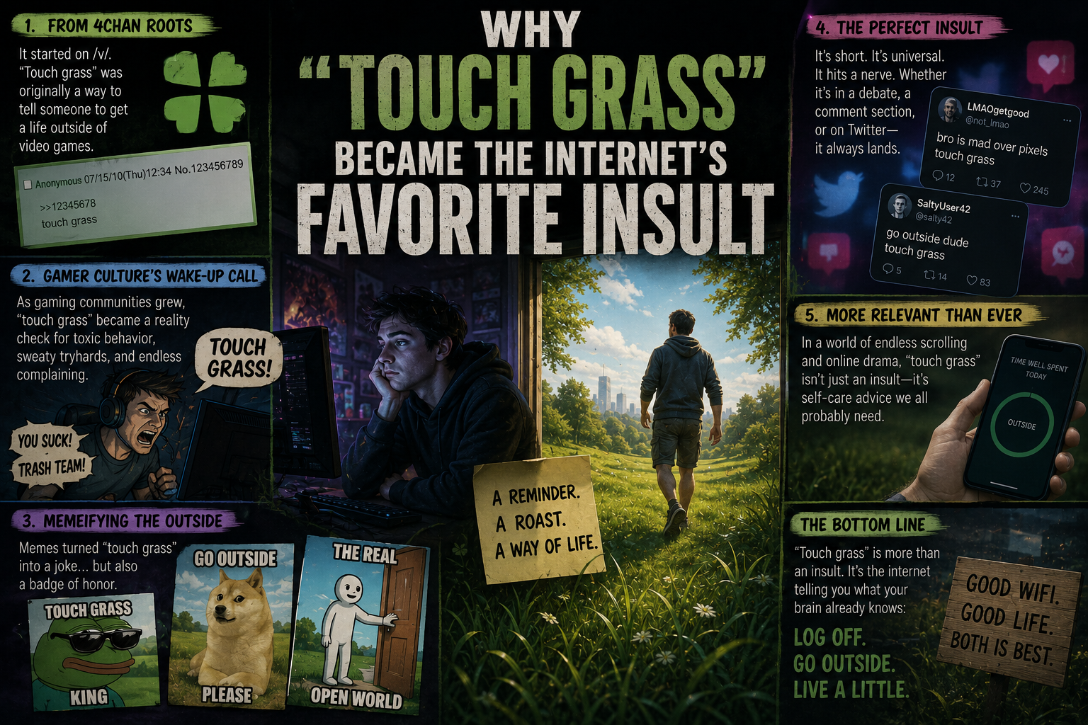 Why “Touch Grass” Became the Internet’s Favorite Insult