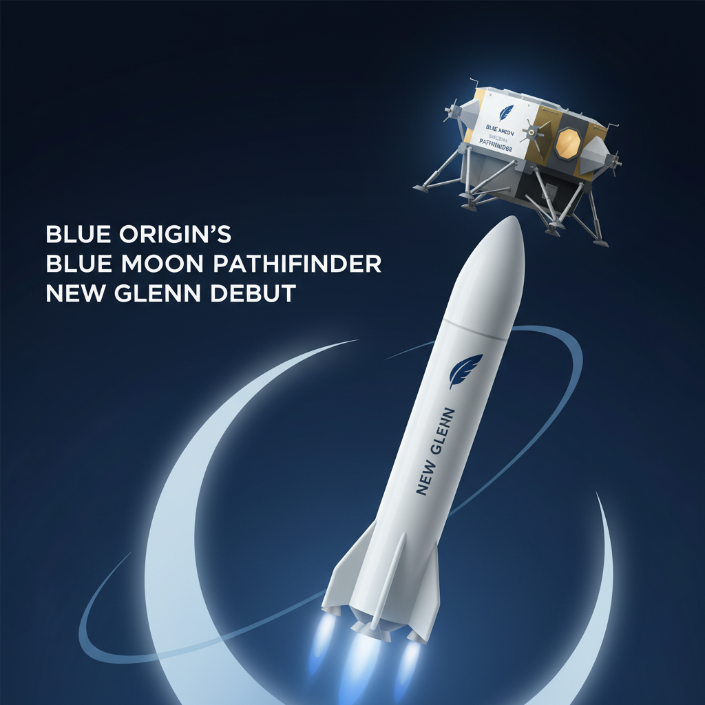 Blue Origin's Blue Moon Pathfinder Debuts on New Glenn Rocket for Lunar Exploration