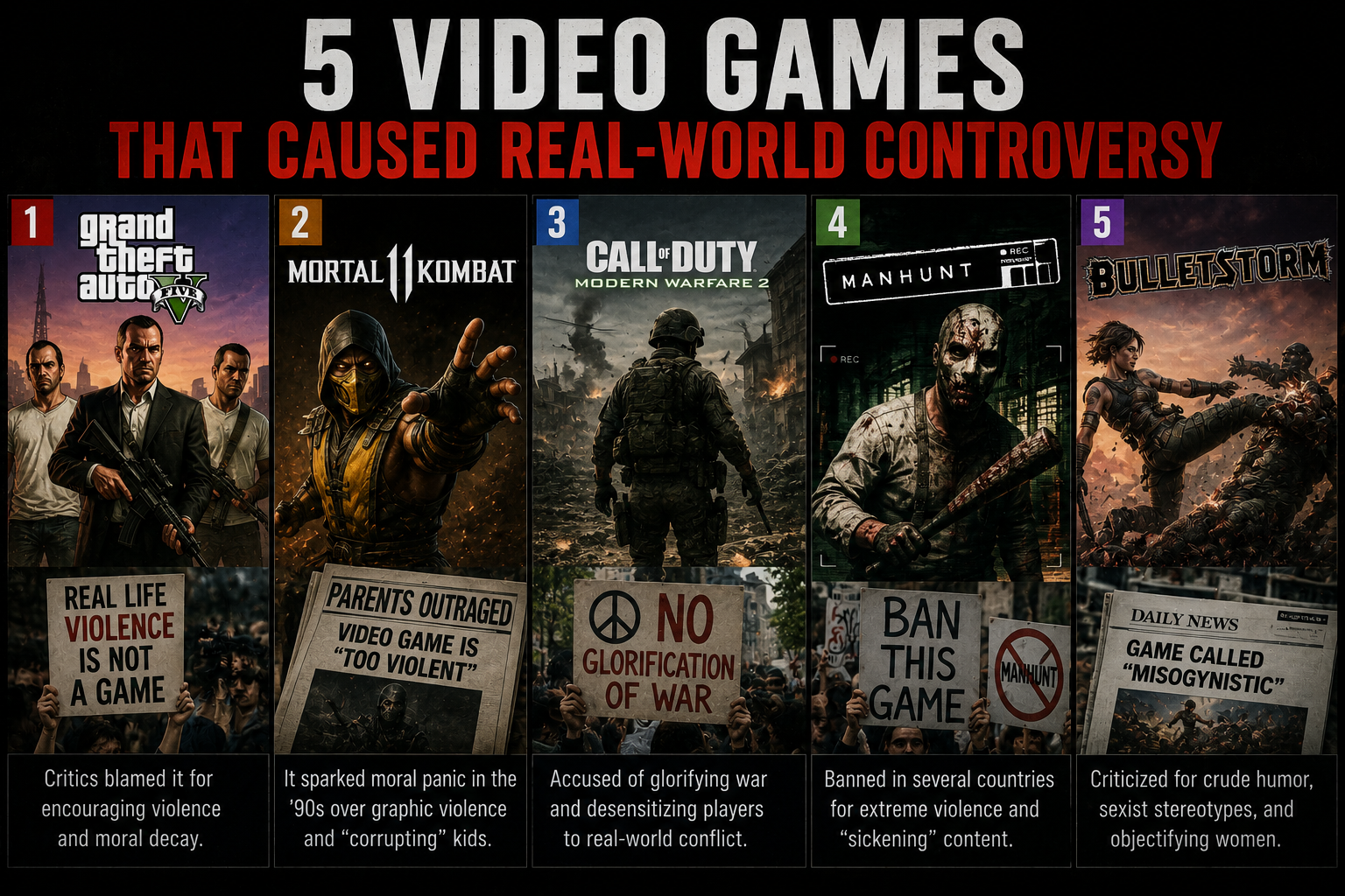 5 Video Games That Caused Real-World Controversy