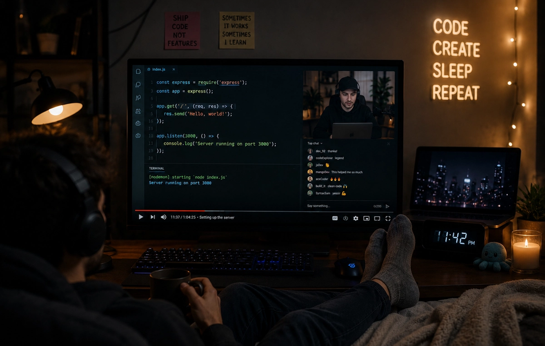 The Strange Comfort of Watching Other People Code on YouTube