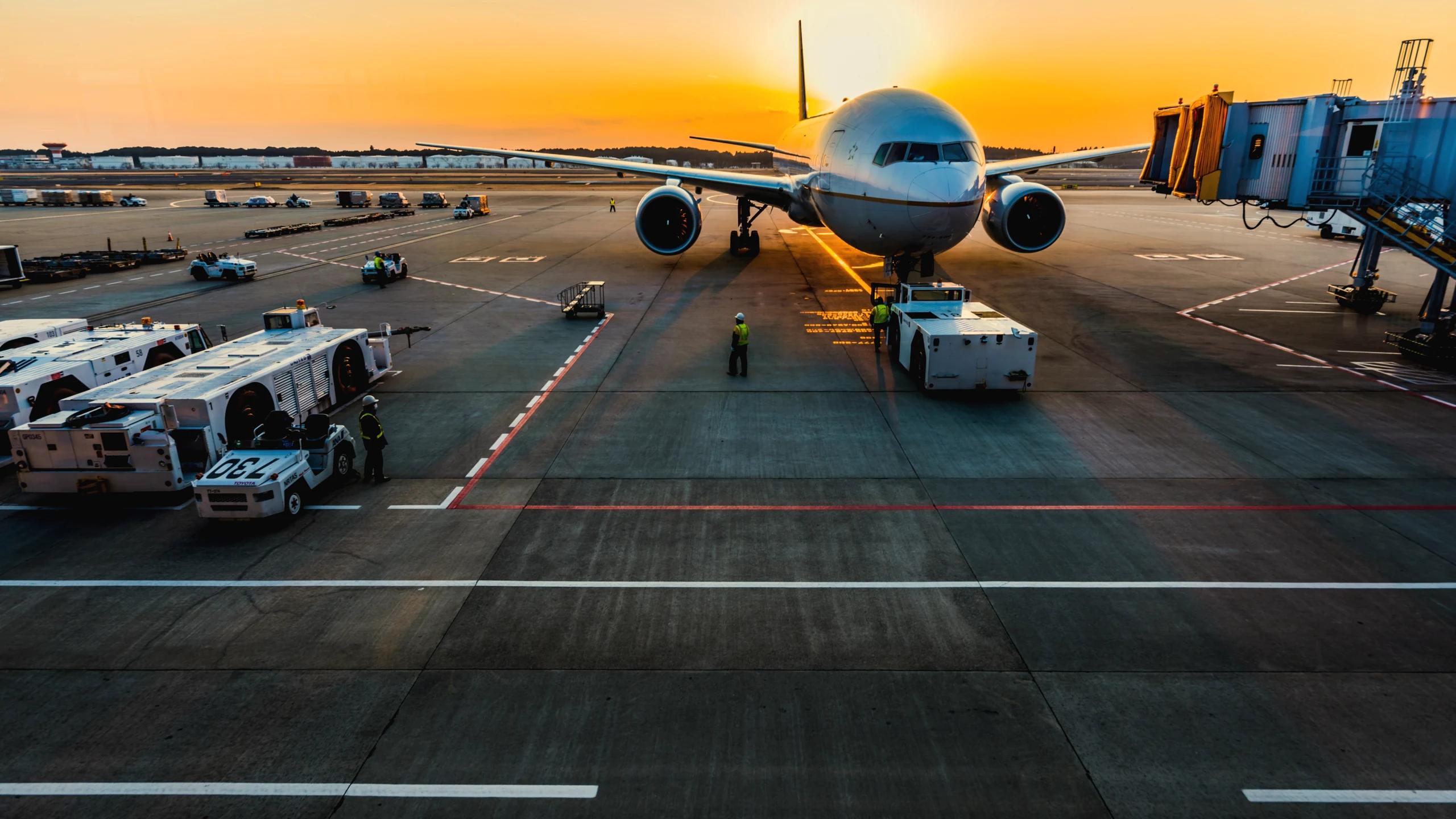 Modern private aviation terminal with cantilevered glass and steel architecture