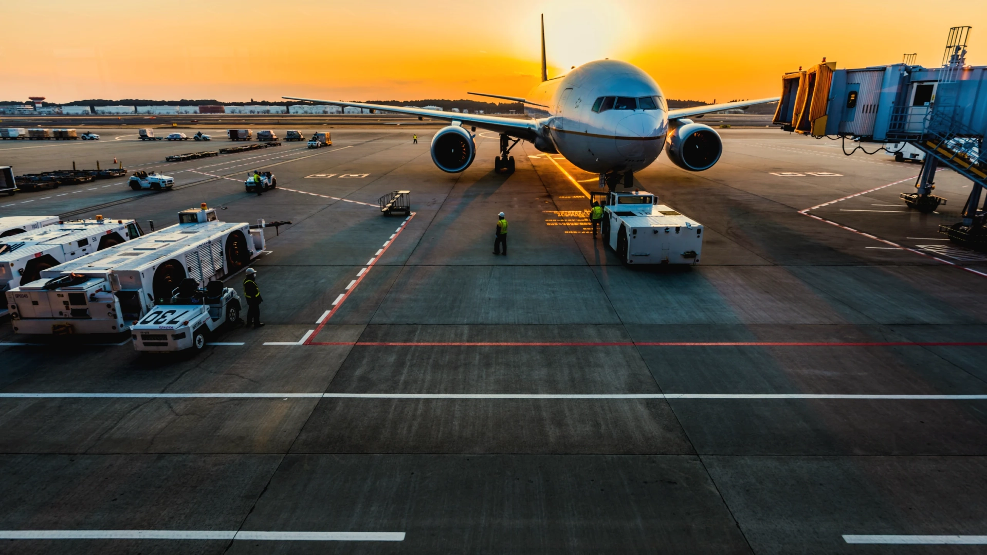 Modern private aviation terminal with cantilevered glass and steel architecture