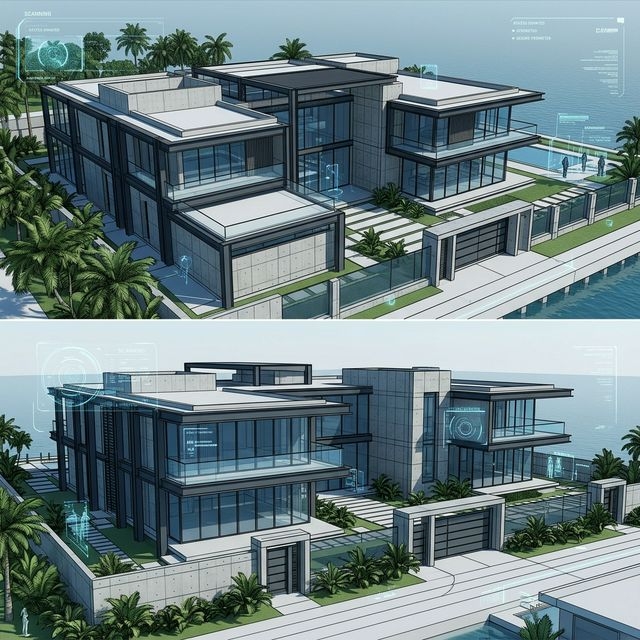 Renderings for upcoming Star Island estates heavily feature climate-adaptable engineering and sovereign-level security perimeters.