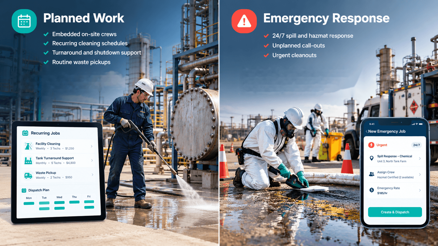 Planned Service and Emergency Service