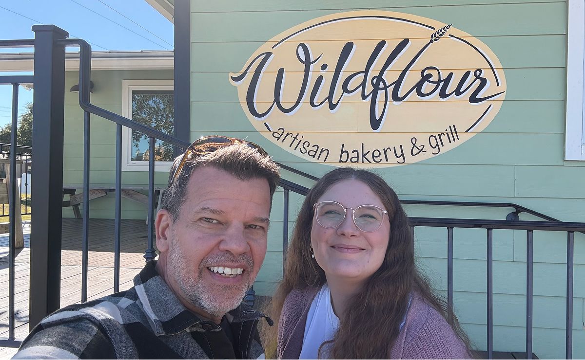 Mark Figart with Johanna for a fun lunch