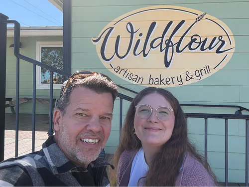 Mark Figart with Johanna for a fun lunch