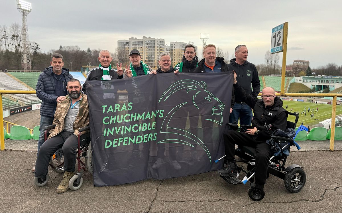 Mark Figart in Lviv with friends