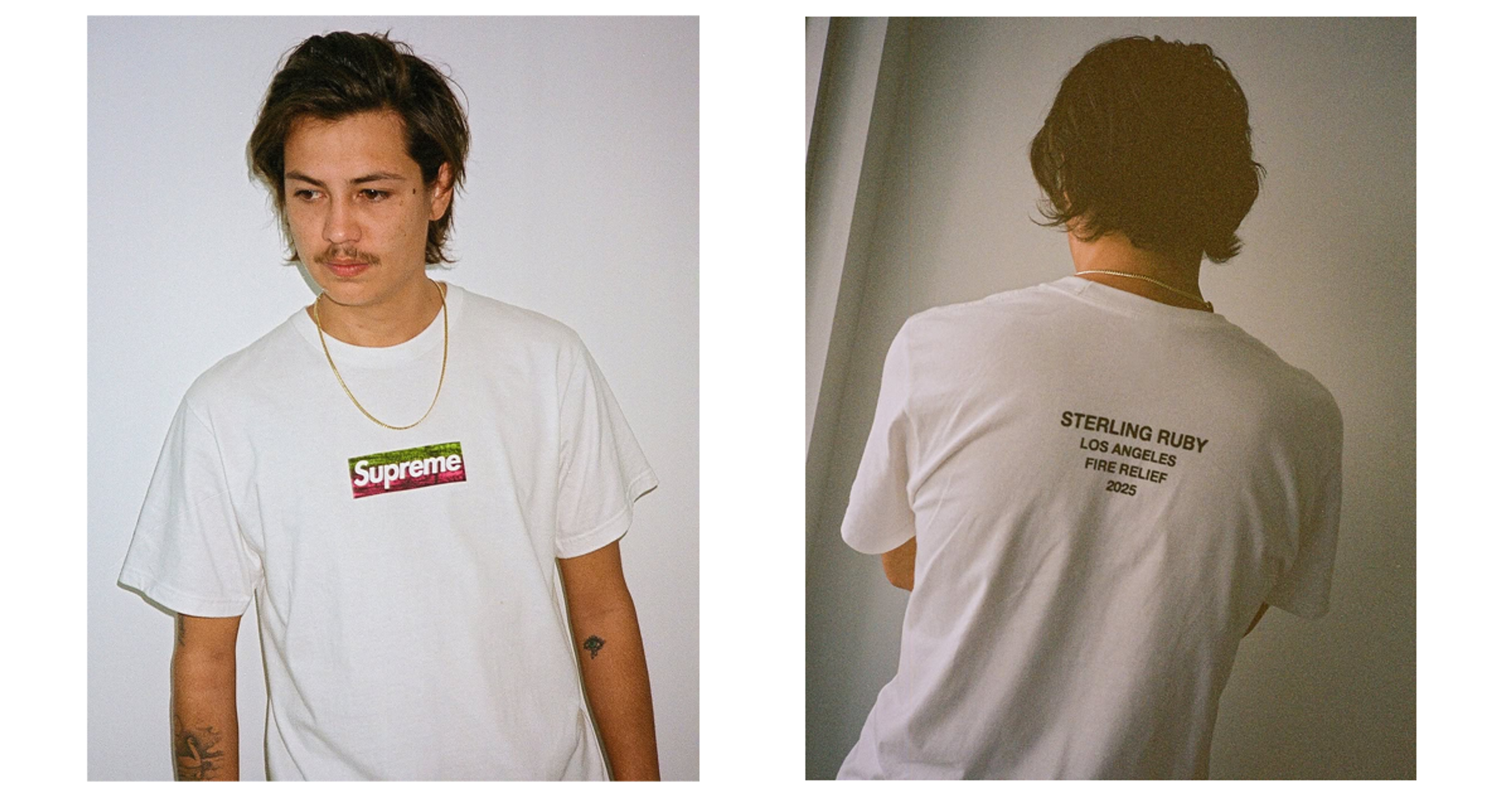 Supreme Los Angeles Fire Relief Box Logo Tee