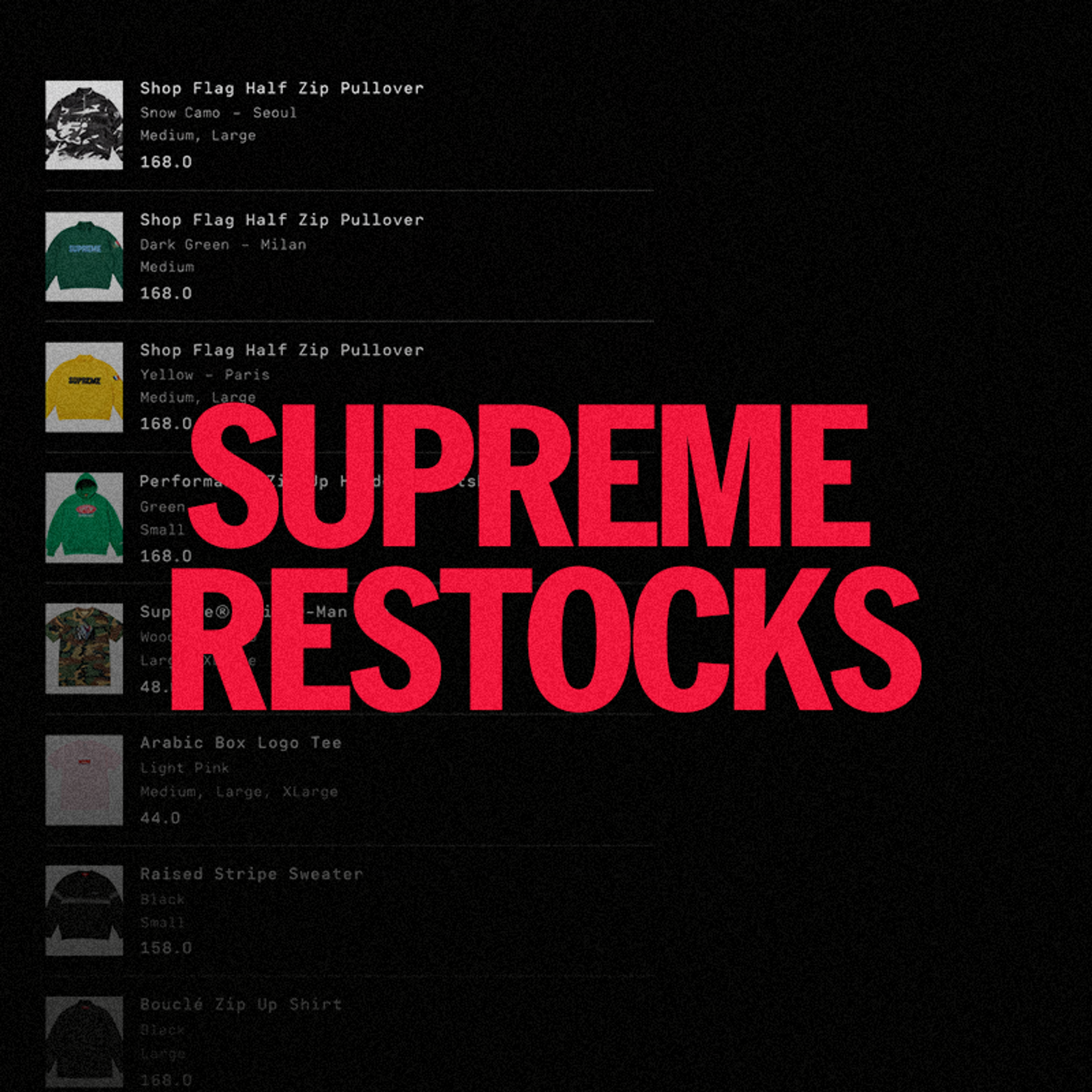 Supreme Restock Monitor