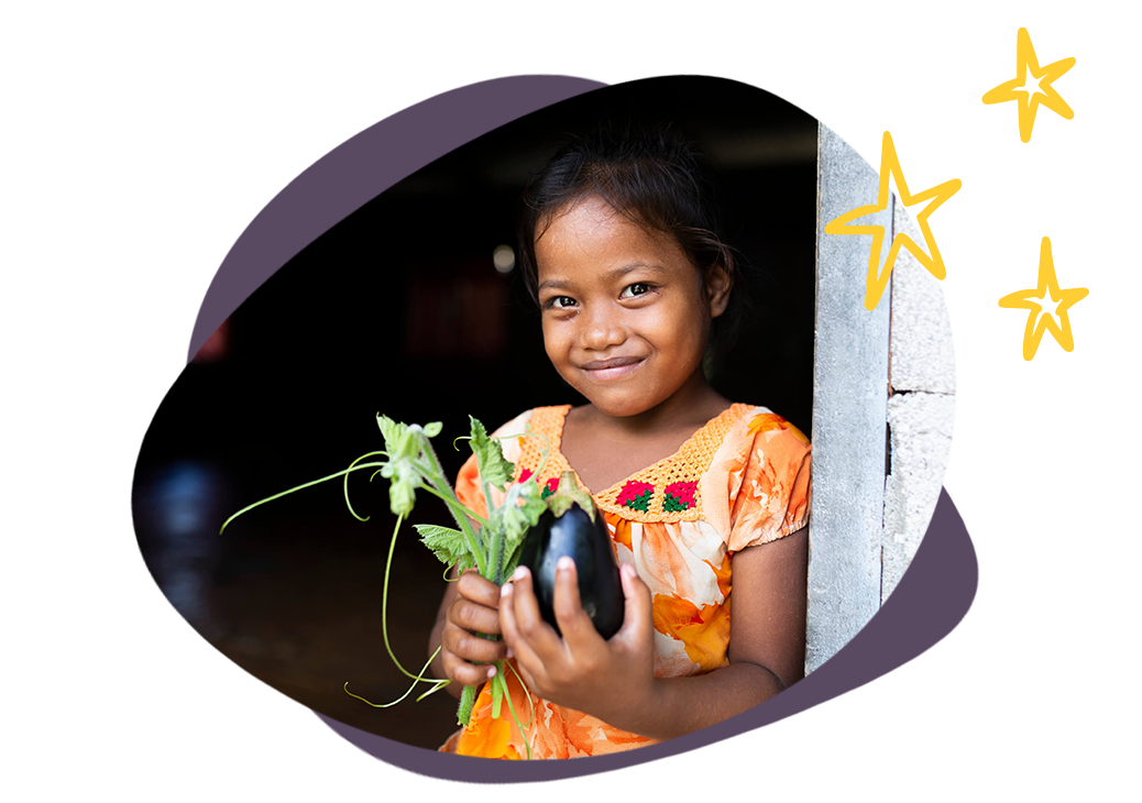 child smiling in Kiribati