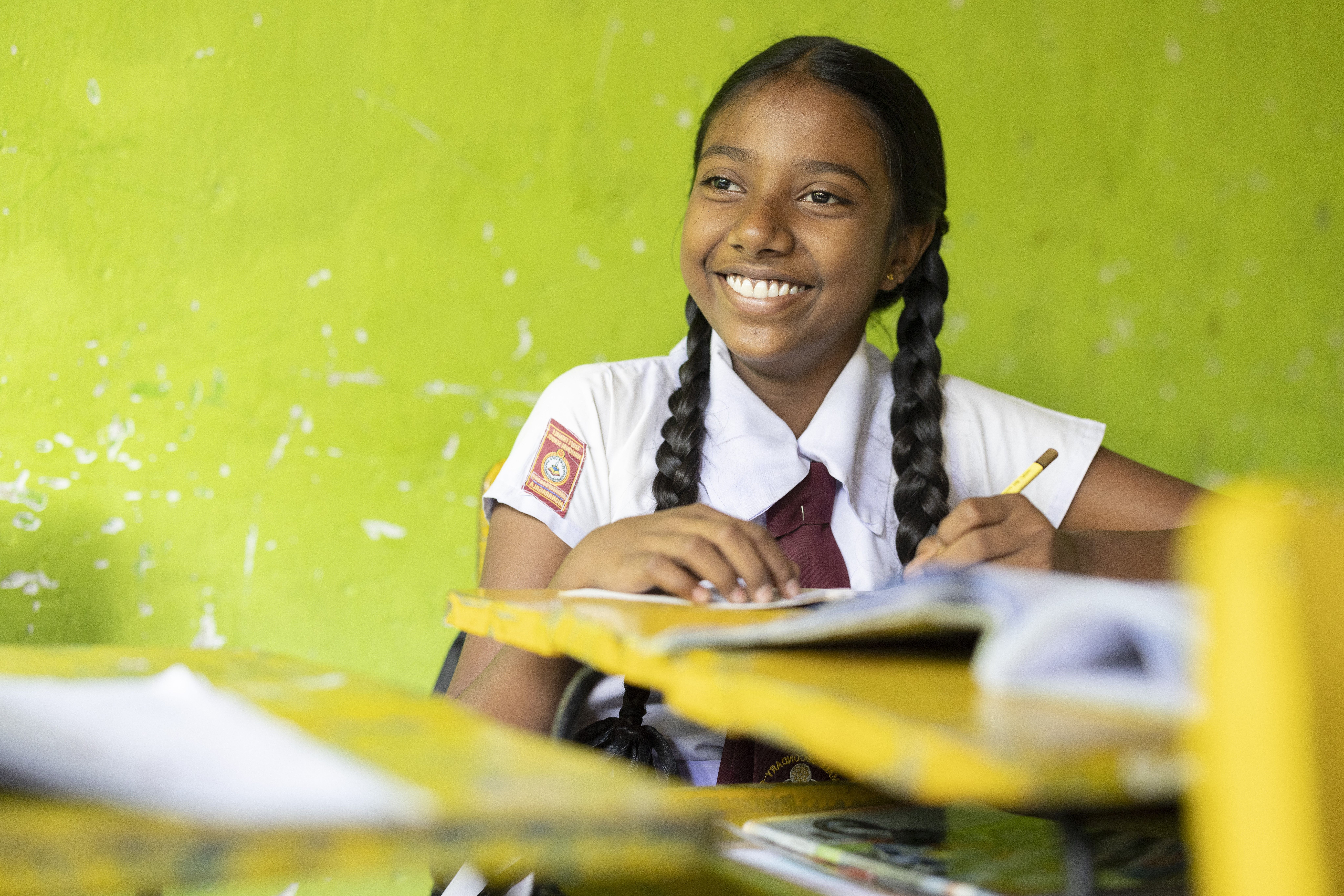 child in school in Sri Lanka