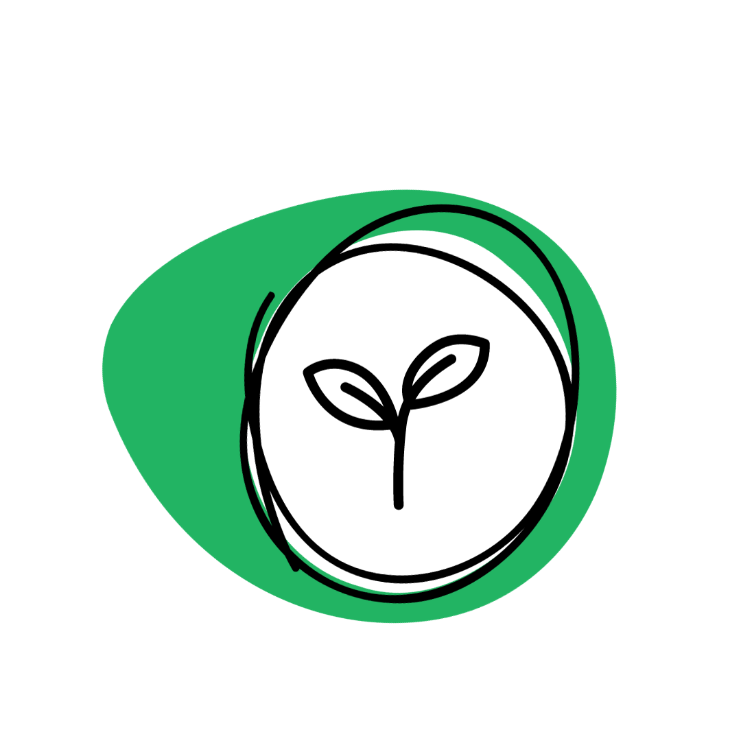 sustainability icon on green