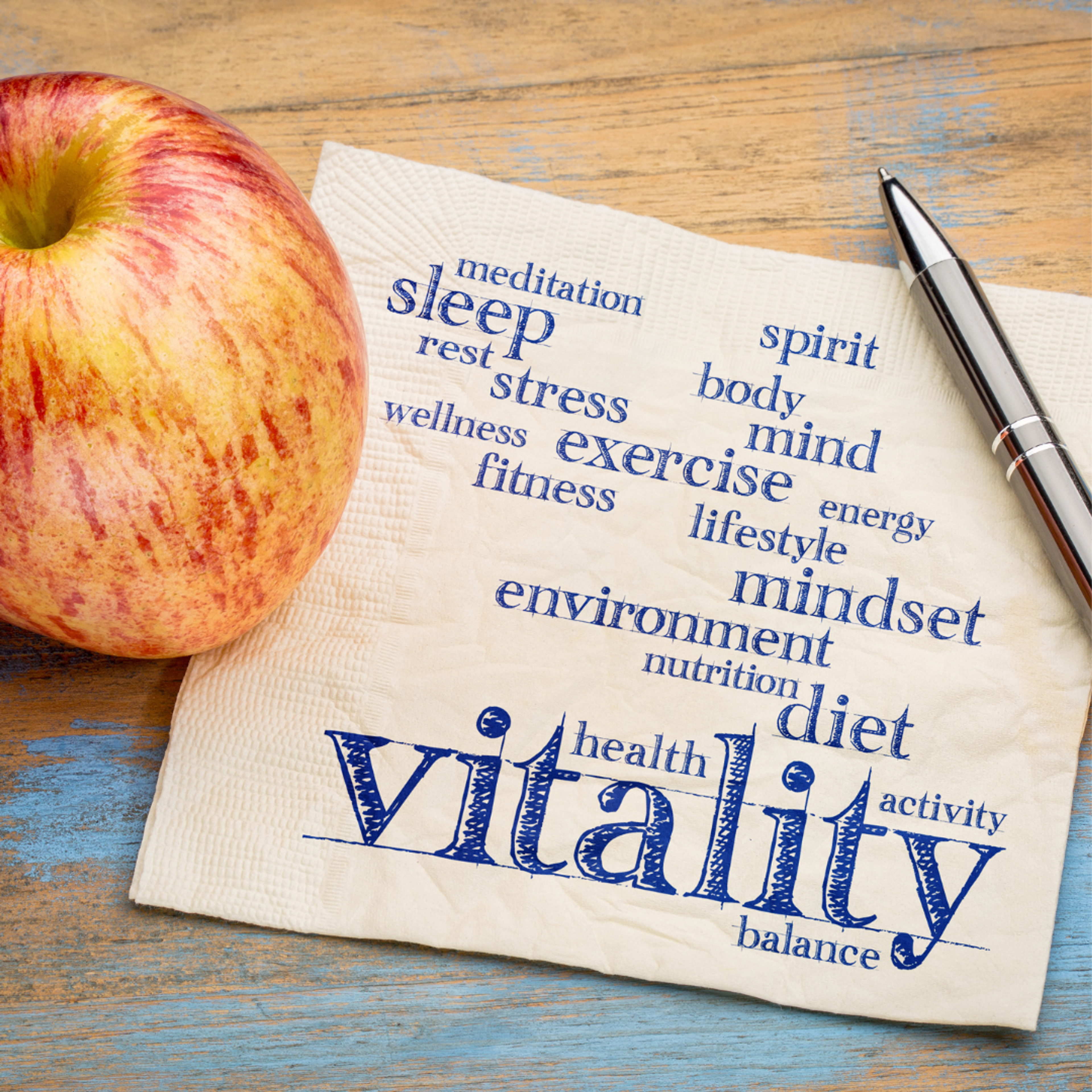 pomme stylo liste activité healthy