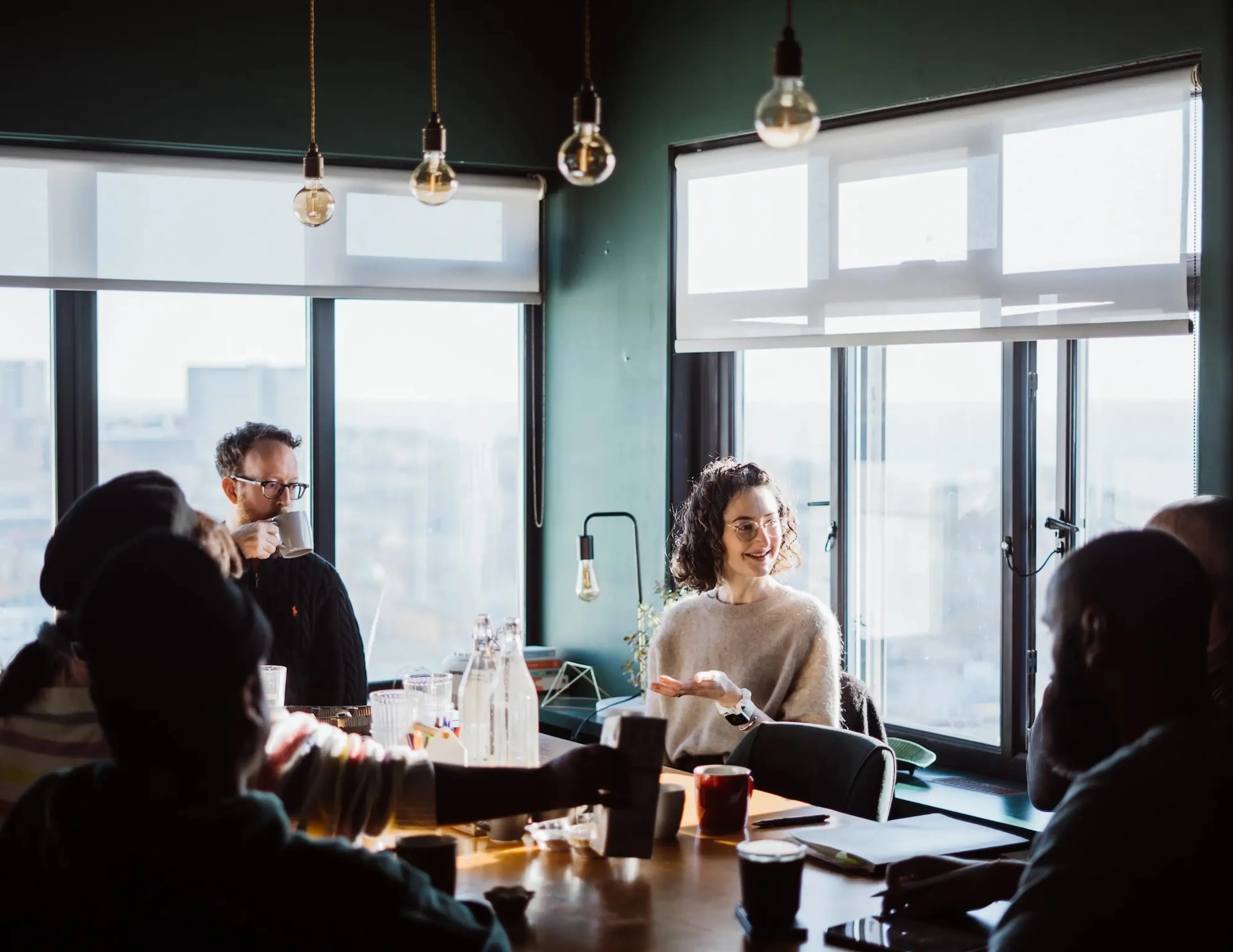 people around a table