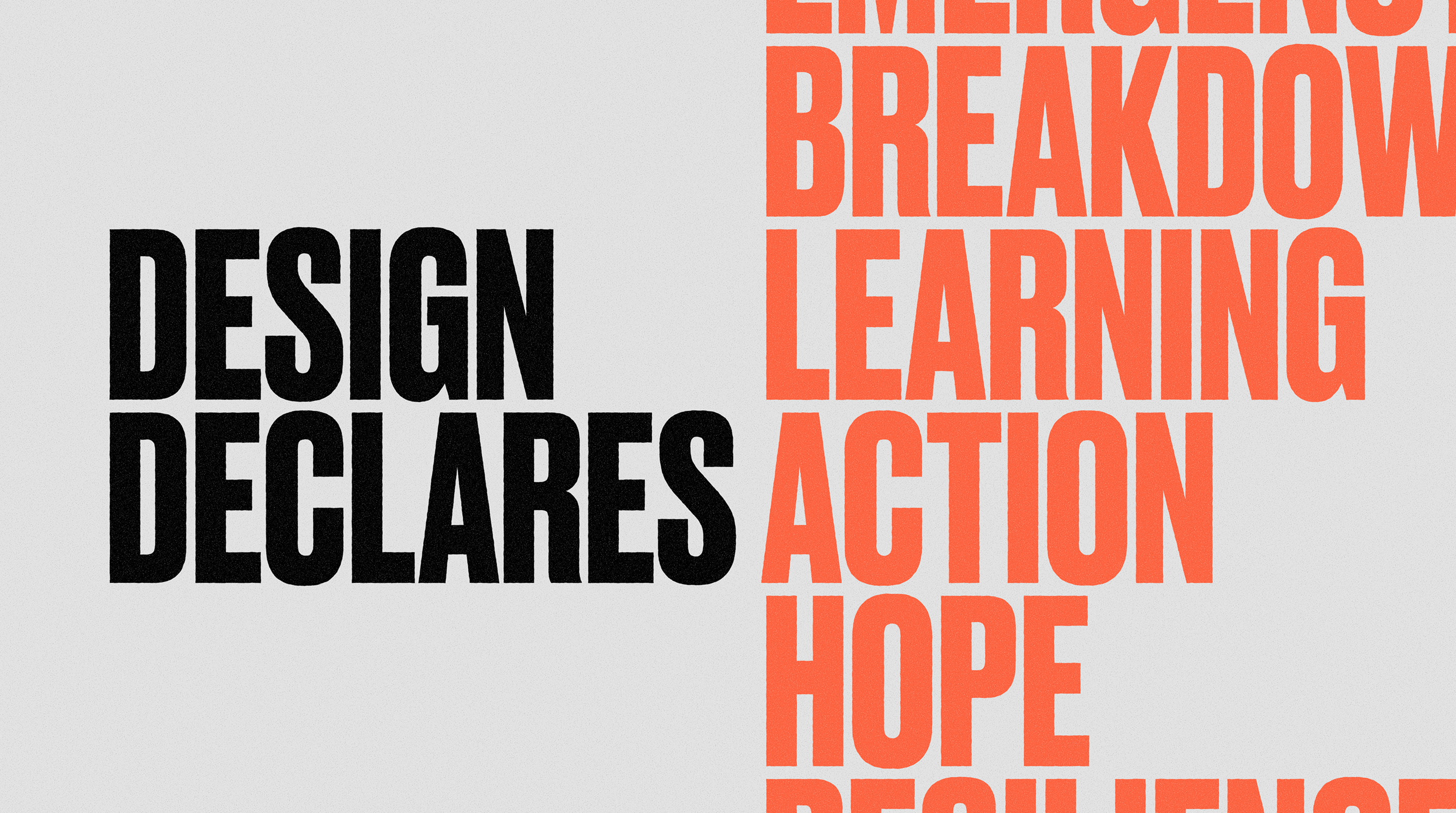 Design Declares typographic actions