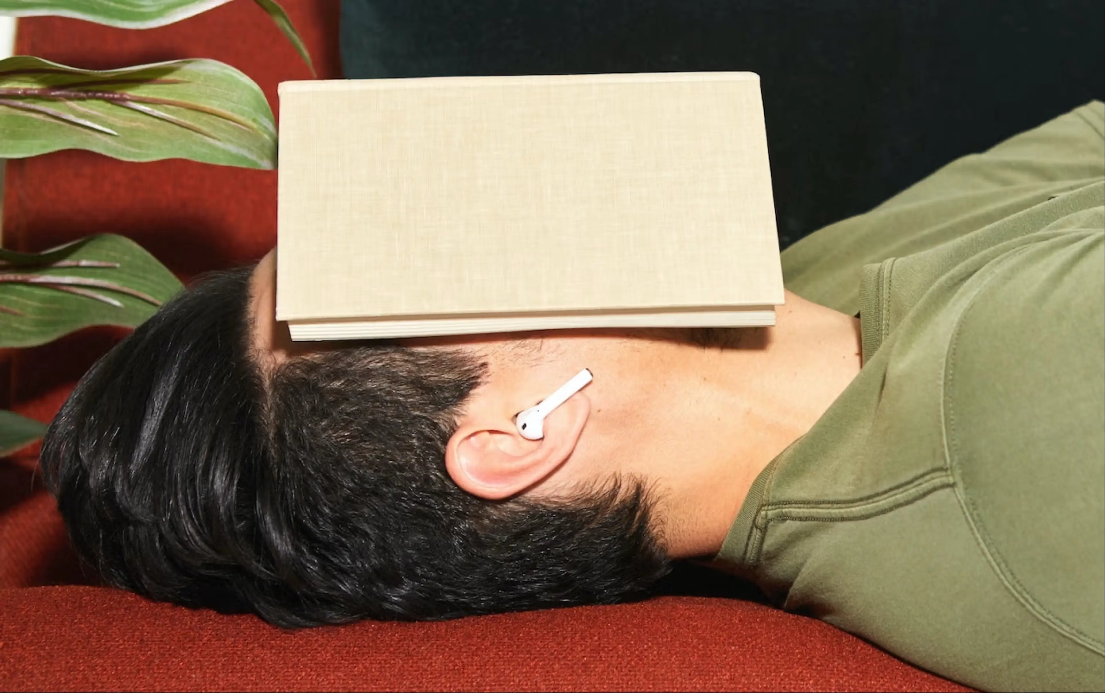 face in book