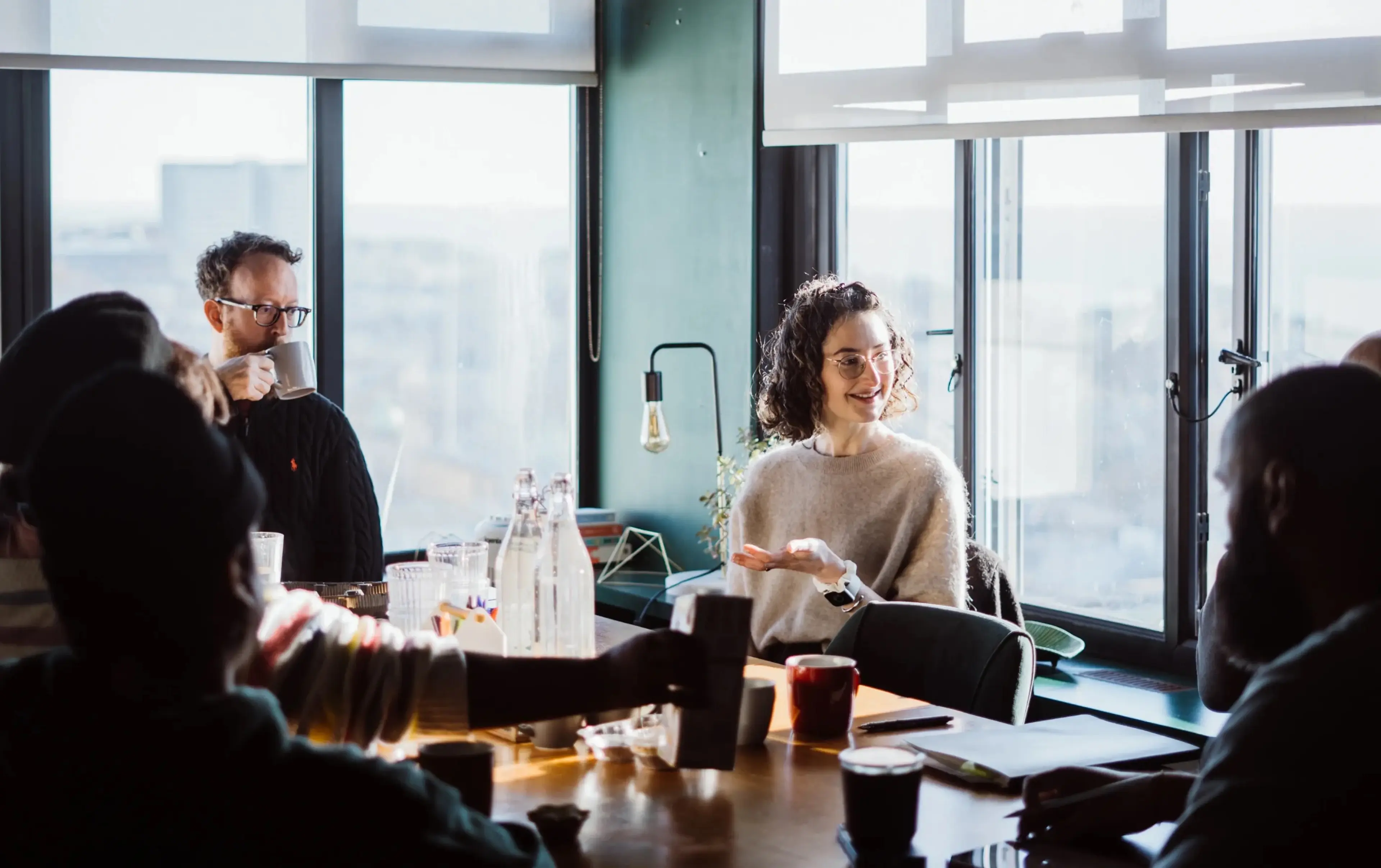 People around a table