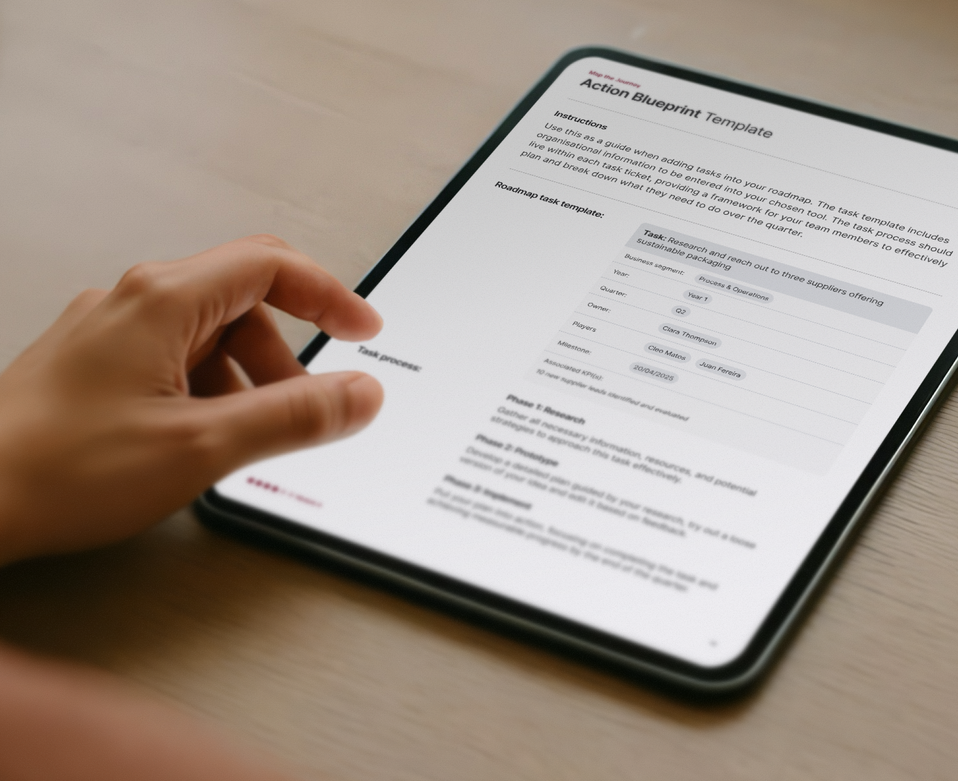 Page from the Impact Pathfinder workbook