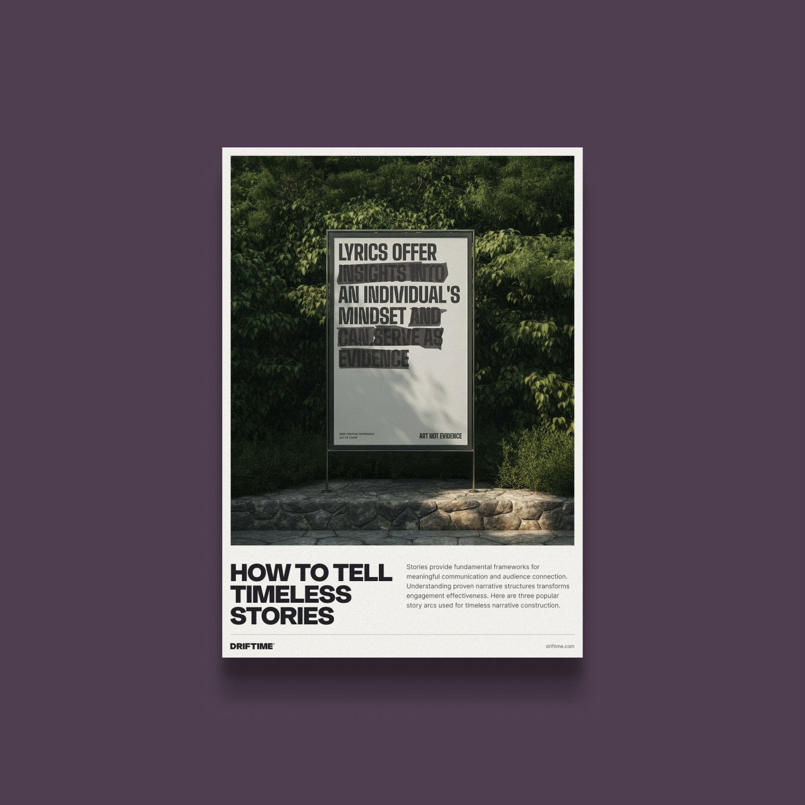 Cover design for the "How to tell timeless stories" free guide