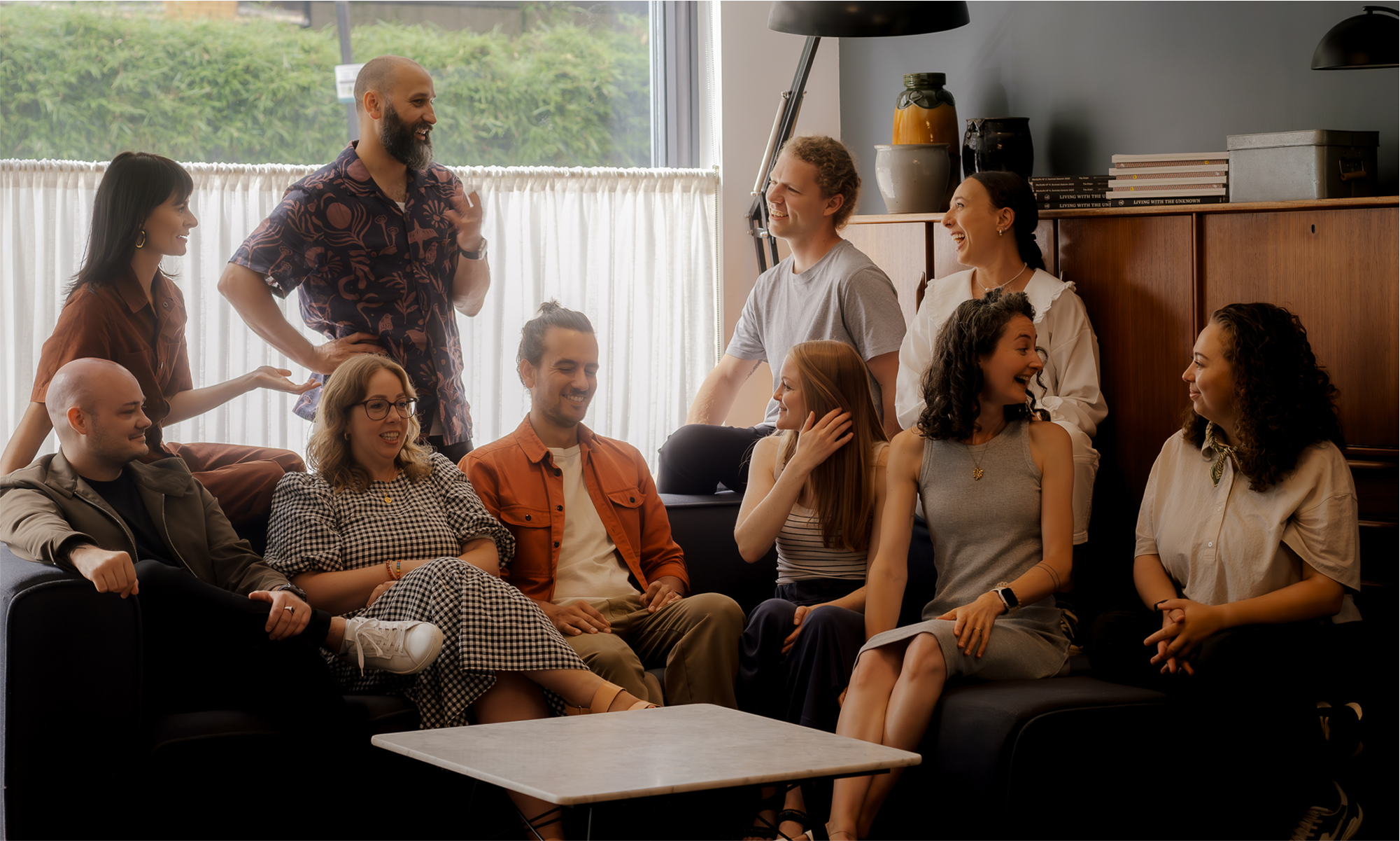 Driftime team in group conversation