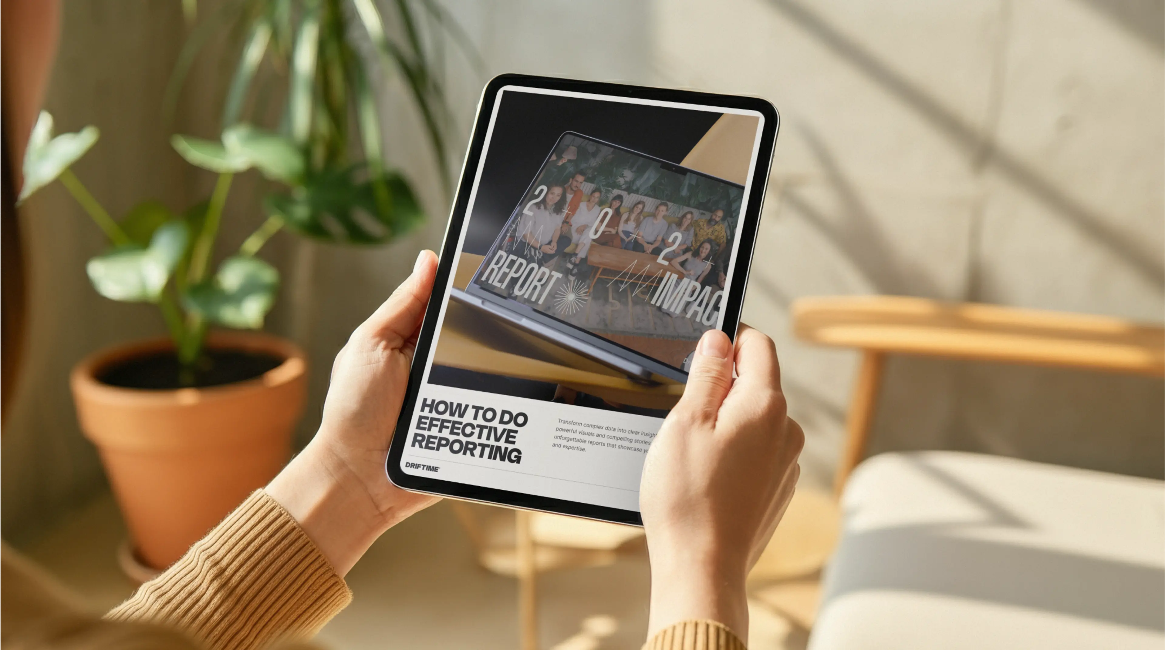 How to do effective reporting guide shown on an iPad