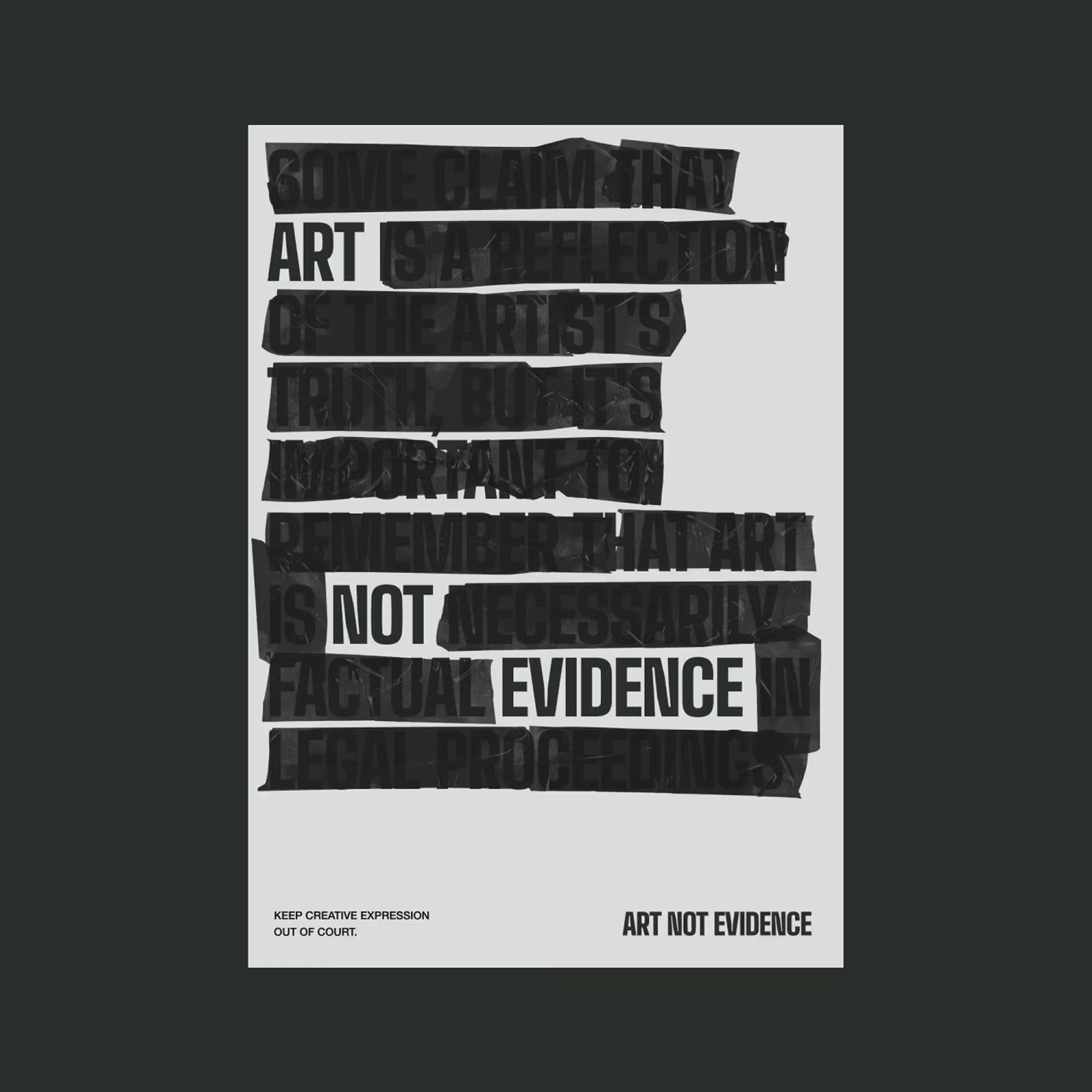 Art Not Evidence