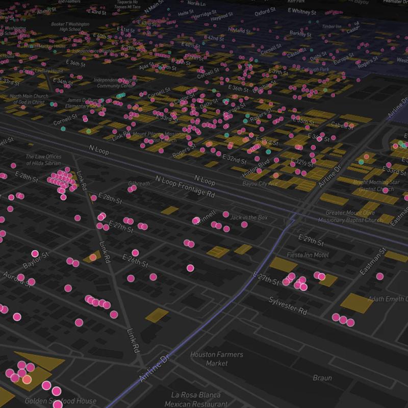 Permit and vacancy analysis map