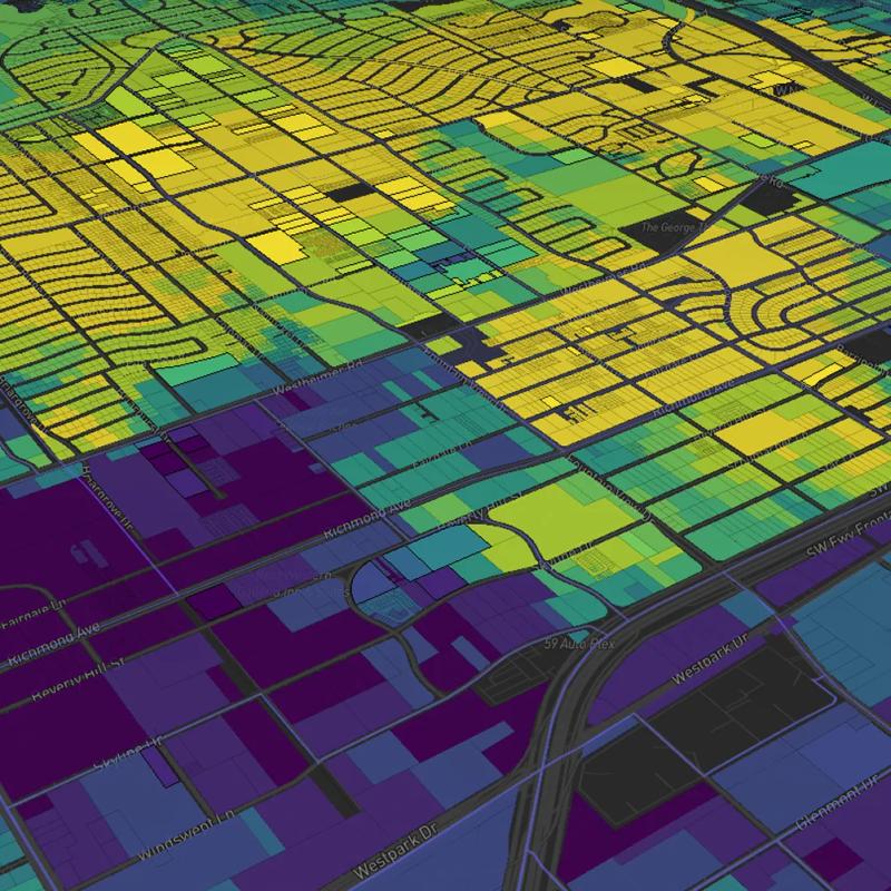 Parcel scoring map